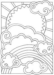 Stuff To Color Sun Cloud Rainbow Boyama Sayfalari Mandala Boyama Sayfalari Boyama Kitaplari
