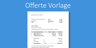 Ähnliche übersetzungen für verbindliches angebot auf englisch. Offerten Vorlage Gratis Word Excel Vorlagen Vorla Ch