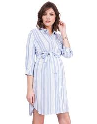 Blue Striped Maternity Shirt Dress Shirt Dress Beautiful Maternity Dresses Maternity Shirt Dress