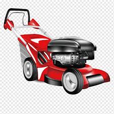 Cartoon style illustration of a gardener mowing lawn with lawnmower or lawn mower viewed from side on isolated background Car Lawn Mower Garden Cartoon Red Car Weeding Cartoon Character Car Cartoons Png Pngwing