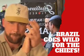 Chiefs mobbed by fans in Brazil airport frenzy