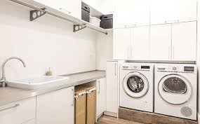 Laundry with bathroom combination can be a smart solution for utilizing small spaces, ranging from making a hidden laundry cabinets, or simply put the laundry in the bathroom. How To Design A Utility Room Which