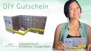 Maybe you would like to learn more about one of these? Diy Gutschein Escape Room Krimidinner Gutschein Geschenkidee Selber Basteln Mini Presents Com Youtube