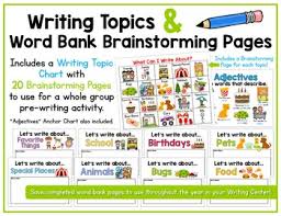 writing topics word bank brainstorming pages what can i write about