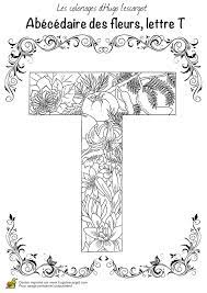 Abecedaire Belles Fleurs A Lettre T Page 20 Sur 26 Sur Hugolescargot Com Coloriage Abecedaire Coloriage Alphabet