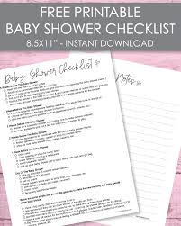 Free baby shower printables by. Free Printable Baby Shower Checklist Cutestbabyshowers Com