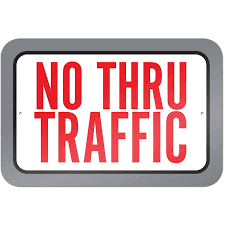 No Thru Traffic Sign - Walmart.com