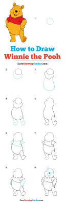 How To Draw Winnie The Pooh Really Easy Drawing Tutorial Drawing Tutorial Easy Easy Disney Drawings Winnie The Pooh Drawing