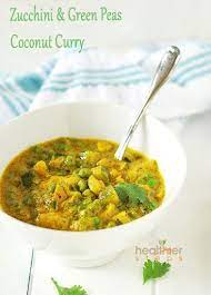 Zucchini And Green Peas Coconut Curry Recipe Yummly Recipe Coconut Curry Recipes Cooking Recipes Indian Food Recipes
