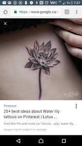 Black And White Water Lily Flower Tattoo Water Lily Lily Tattoo Lilientattoo Fingertattoo