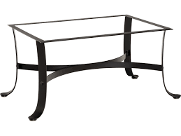 This coffee table offers a beautiful wrought iron frame finished in century pewter with a glass top and serves as as an excellent accent to any room. Woodard Cascade Wrought Iron Coffee Table Base 2w4400