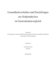 Suggest as a translation of wie telefonisch besprochen hier copy Gesundheitsverhalten Und Einstellungen Zur Oralprophylaxe Im