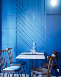 Blue Wall Restaurant In Dijon France Blue Walls Decor Interior