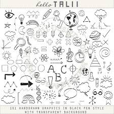 101 School Doodles Science And Math Doodles Clipart Back To Etsy In 2020 How To Draw Hands Math Doodles Doodles