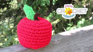It is also pretty easy to crochet, and will be done really quick. Apple Food Ornament Crochet Pattern Tutorial Youtube