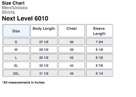 next level shirt size chart best picture of chart anyimage org