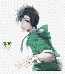 Black hair anime vampire guy with his familiar. Render 24 By Lulusaki Seki59 Hot Anime Guy With Black Hair And Green Eyes Free Transparent Png Clipart Images Download