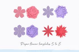 If you want sturdy petal shapes that will last a long time, print these templates onto heavy card paper. Small Flower Templates 3d Flowers Svg Dxf Eps Jpeg Pdf By Folktale Co Thehungryjpeg Com