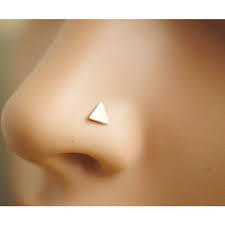 Nose Ring Nose Stud Nose Piercing Sterling Silver Nose Ring Minimalist Nose Jewelry Simple Triangle Gold Sterling Silver Nose Rings Silver Nose Ring Nose Ring