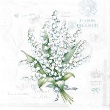 Qu'il vous porte une bouffée d'air pur et d'énergie de la nature! Serviette Papier Brin De Muguet Porte Bonheur Paris 1889 Un Grand Marche