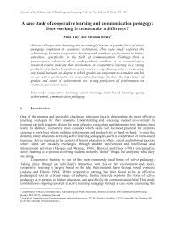 Pdf A Case Study Of Cooperative Learning And Communication Pedagogy Does Working In Teams Make A Difference