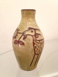 Ceramique Des Annees 50 Petit Vase D Olivier Petit