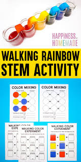 Walking Rainbow Stem Activity For Kids A Simple Science Experiment That Includes Colorful Science Le In 2020 Stem Activities Easy Science Experiments Science For Kids