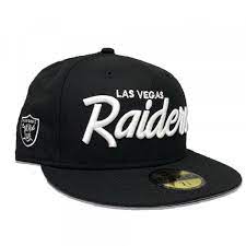 Las Vegas Raiders Script Side Patch Logo 59fifty Fitted Hat Black
