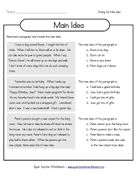 3rd Grade Paragraph Writing Worksheets In 2020 Main Idea Worksheet Reading Comprehension Worksheets Main Idea Lessons