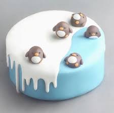 Christmas Cake Decorations Fondant Hotchocolate Winter Seasonal Cake Penguin Cakes Animal Cakes