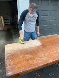The Miracle That Is Sanding Refinishing A Table Young House Love Refinishing Kitchen Tables Stained Table Refinishing Furniture Diy