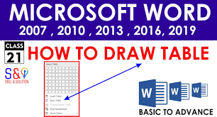 How To Draw Table In Word In 2020 Words Word 2007 Microsoft Word 2007