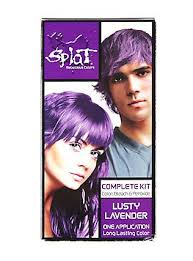 Splat Semi Permanent Lusty Lavender Hair Dye Kit Splat Hair Dye Dyed Hair Purple Splat Purple Hair Dye