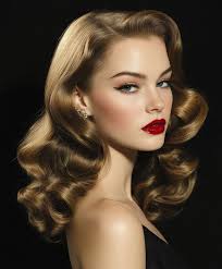 Retro Waves Christmas Hairstyle: Classic Side Curl Waves