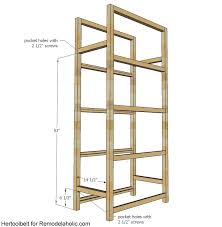 Use pre made wooden crates and stack them according to your needs! Remodelaholic Diy House Frame Bookshelf Plans