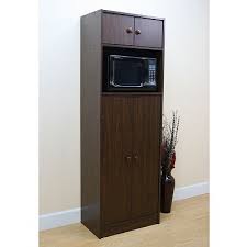 premier rta pantry microwave stand tall cabinet storage furniture white marble waterfall island