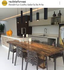 Una de las tendencias actuales en el mobiliario del salón y la cocina son las mesas. Mesa Rustica Diseno De Interiores De Cocina Diseno De Interiores Moderno Diseno De Cocina