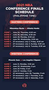 Tonight, the toronto raptors take on the milwaukee bucks in game 4 of their eastern conference final matchup. Schedule 2021 Nba Playoffs Conference Finals Philippine Time