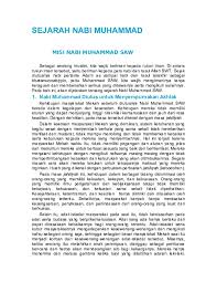4.2 kehidupan nabi muhammad s.a.w. Doc 12 Sejarah Nabi Muhammad Rinda Nopita Academia Edu