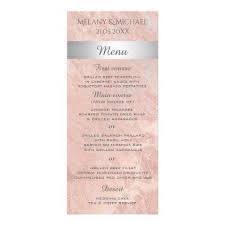 Minimalist Rose Gold Marble Silver Stripe Menu Zazzle Com Rose Gold Marble Rose Gold Style Gold Wedding Gift
