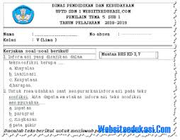 Perlu diketahui bahwa soal ulangan harian kelas 2 sd/mi kurikulum 2013 semester 2 lengkap kunci jawaban ini terdiri dari komponen • latihan soal ulangan harian kelas 2 tema 8subtema 3: Soal Ph Uh Kelas 5 Tema 5 Kurikulum 2013 Terbaru Websiteedukasi Com