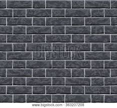 Tileable grey brick wall texture + (maps) | texturise free seamless textures with maps. Brick Dark Grey Wall Vector Photo Free Trial Bigstock