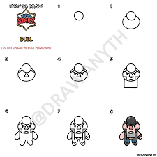 Step by step drawing tutorial on how to draw barley from brawl stars. How To Draw Bull Brawlstars