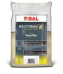 Suitable for grouting ceramics and mosiacs in dry or wet interior and exterior environments, bal grout is recommended for swimming pools. Bal Micromax2 Grout Topps Tiles