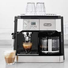 Who makes dual coffee makers? De Longhi All In One Combination Coffee Maker Espresso Machine Williams Sonoma