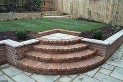 Curved Brick Steps Patio Steps Curved Patio Outdoor Patio Diy