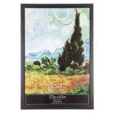 Frame your jigsaw puzzle yourself: Black Matte Smooth Wood Wall Frame 27 X 40 Hobby Lobby 138682
