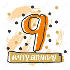 Check spelling or type a new query. Happy 9th Birthday Vector Illustration Royalty Free Cliparts Vectors And Stock Illustration Image 84429251