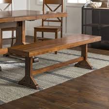 Wrought iron, metal leaves, and steel hoops accent this table. Manor Park 3 Person Wood Dining Bench Multiple Finishes Walmart Canada