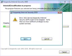 Error 1921 Service Kaspersky Internet Security Avp Could Not Be Stopped Fix Kb